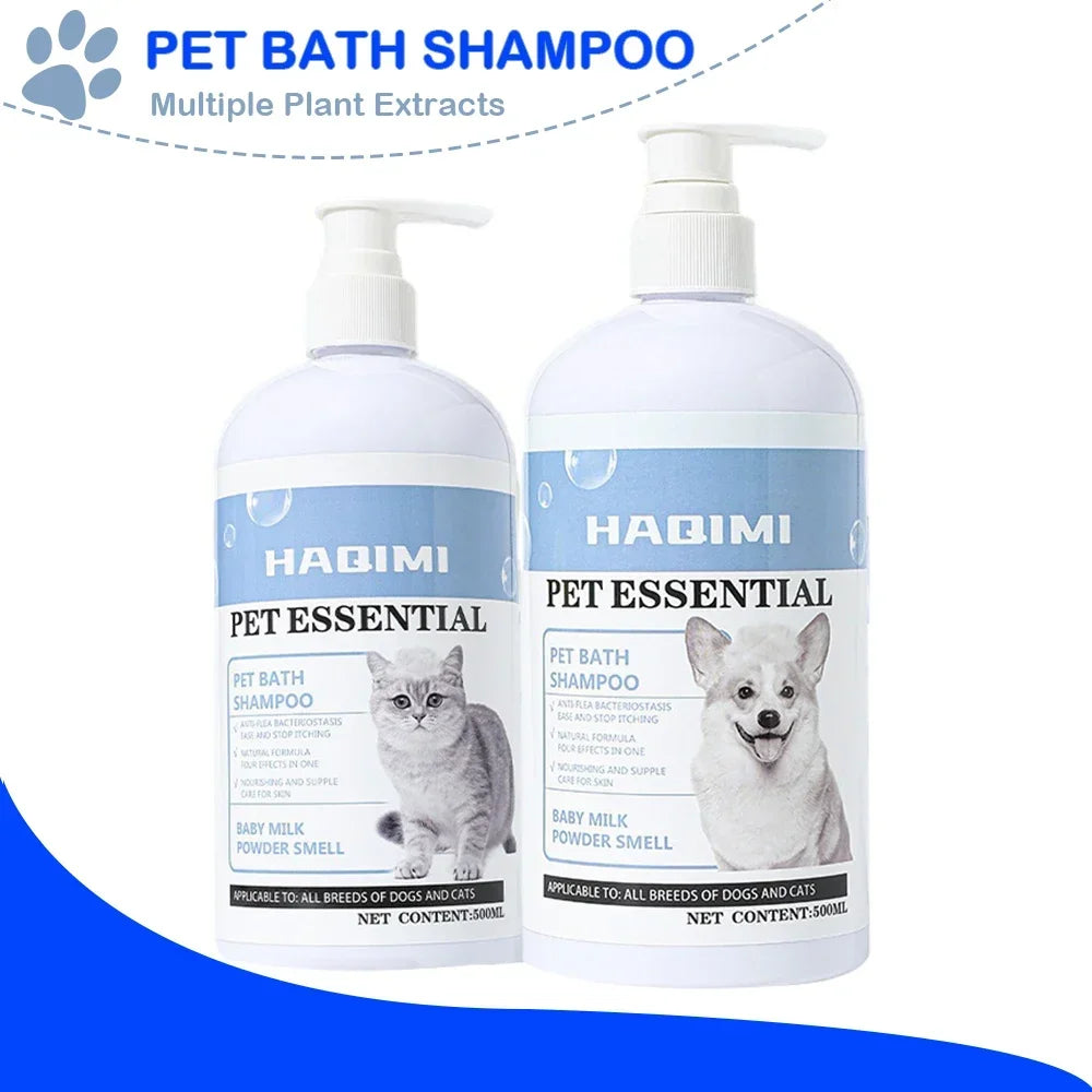 500ml Pet Bath Shampoo Cats Dogs Shower Gel Gentle Cleansing Deodorant Anti Itch Long Lasting Scent Pet Health Cleaning Products