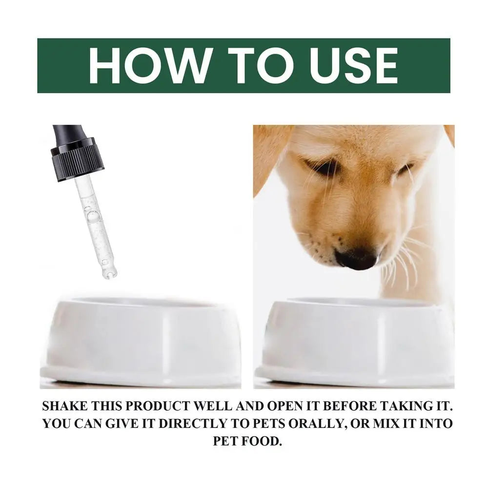 Pet Probiotic Drops 60ml Non-Greasy Mild Digestive Enzyme For Dogs Professional Cat Probiotics Digestive Health Support Additive