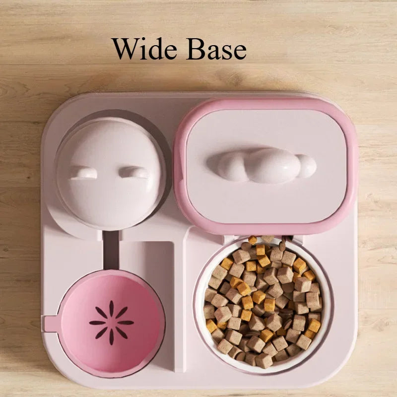 Cat Automatic Feeder Cute Smiling Feeding and Water Dispenser New Pet Supplies Suitable for Both Cats and Dogs