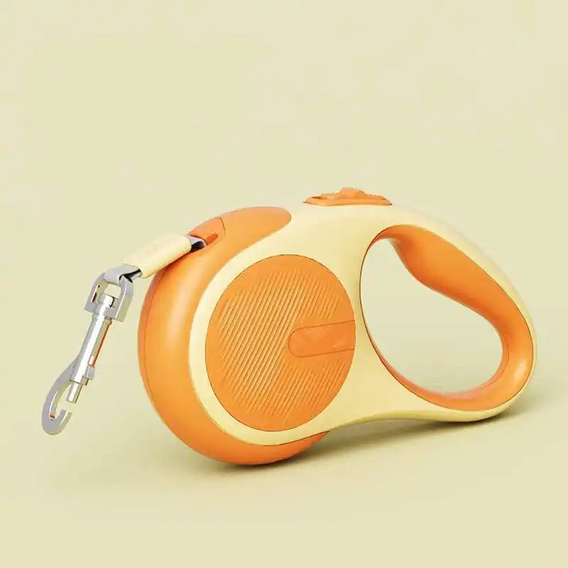 Retractable Dog Leash. Reflective Nylon Tape, Tangle Free, Anti-Slip Handle with One Button Control