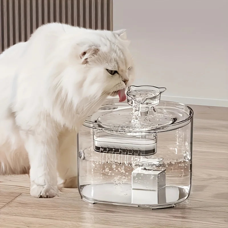 Dog/Cat 1pc 2.2L Pet Water Fountain - Fountains with Automatic Water Dispenser, Fresh and Filtered Drinking Water, and Whisper Qu