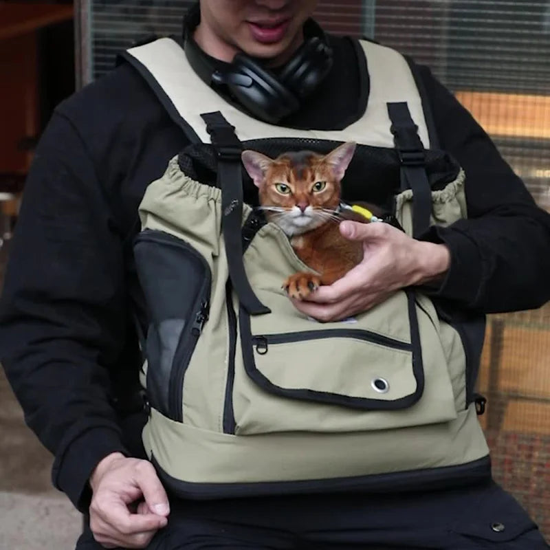 Pet Carrier Backpack for Cat Dog  Airline Approved Ventilated Breathable Front Back Travel Hiking Outdoor Bag Small Puppy Kitten