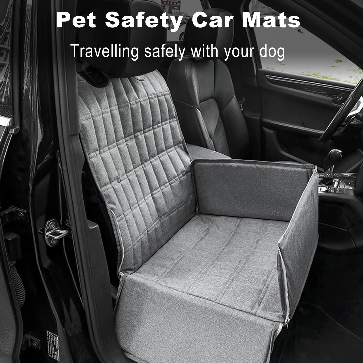 Dog Car Seat Cover Pet Travel Carrier Mattress Waterproof Dog Car Seat Protector With Middle Seat Armrest For Dogs