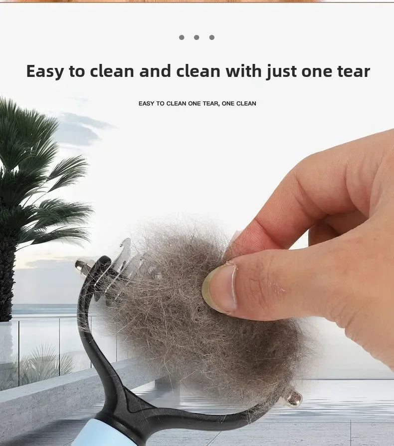 Pet Dogs Deshedding Grooming Brush Professional Dog Hair Remover Pet Fur Knot Cutter Puppy Cat Comb Brushes Shedding Supplies