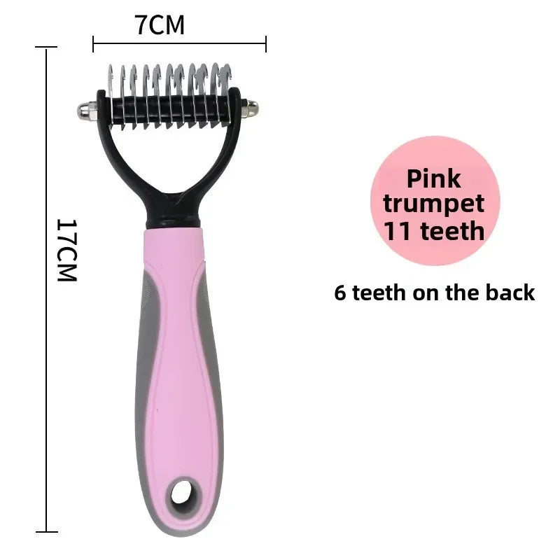 Pet Dogs Deshedding Grooming Brush Professional Dog Hair Remover Pet Fur Knot Cutter Puppy Cat Comb Brushes Shedding Supplies
