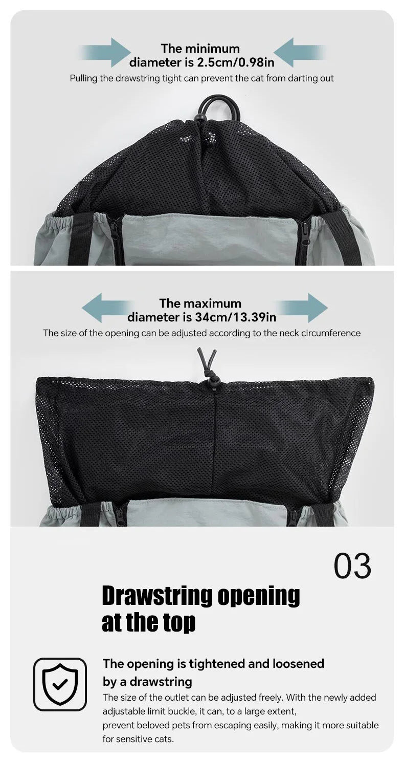 Pet Carrier Backpack for Cat Dog  Airline Approved Ventilated Breathable Front Back Travel Hiking Outdoor Bag Small Puppy Kitten