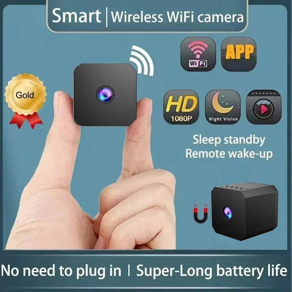 Smart Security Camera Mini Outdoor 1080P WiFi Night Vision Human Detection 2-Way Audio Cloud/SD Storage Camara Espia Smart Home