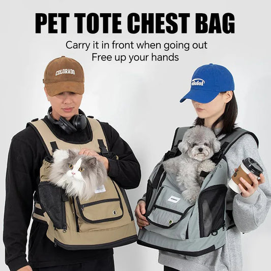 Pet Carrier Backpack for Cat Dog  Airline Approved Ventilated Breathable Front Back Travel Hiking Outdoor Bag Small Puppy Kitten