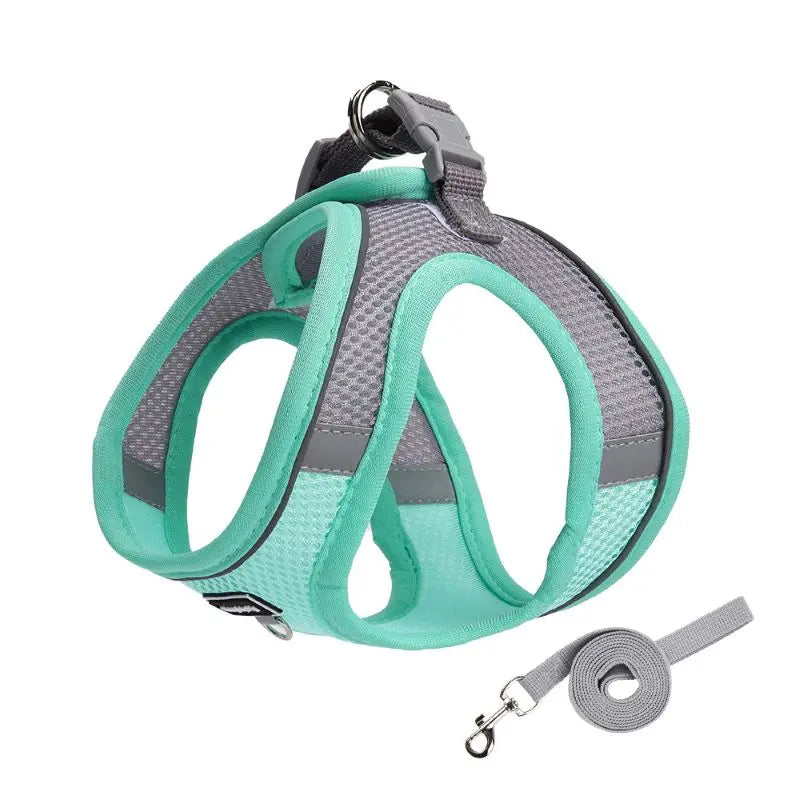 Dog Harness for Small Dogs Adjustable Puppy Cat Harness Vest French Bulldog Chihuahua Pug Pet Outdoor Walking Collar Leash Set