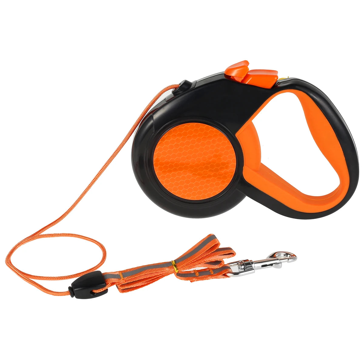8M Retractable Dog Lead. Heavy Duty Pet Walking Leash with Strong Reflective Tape