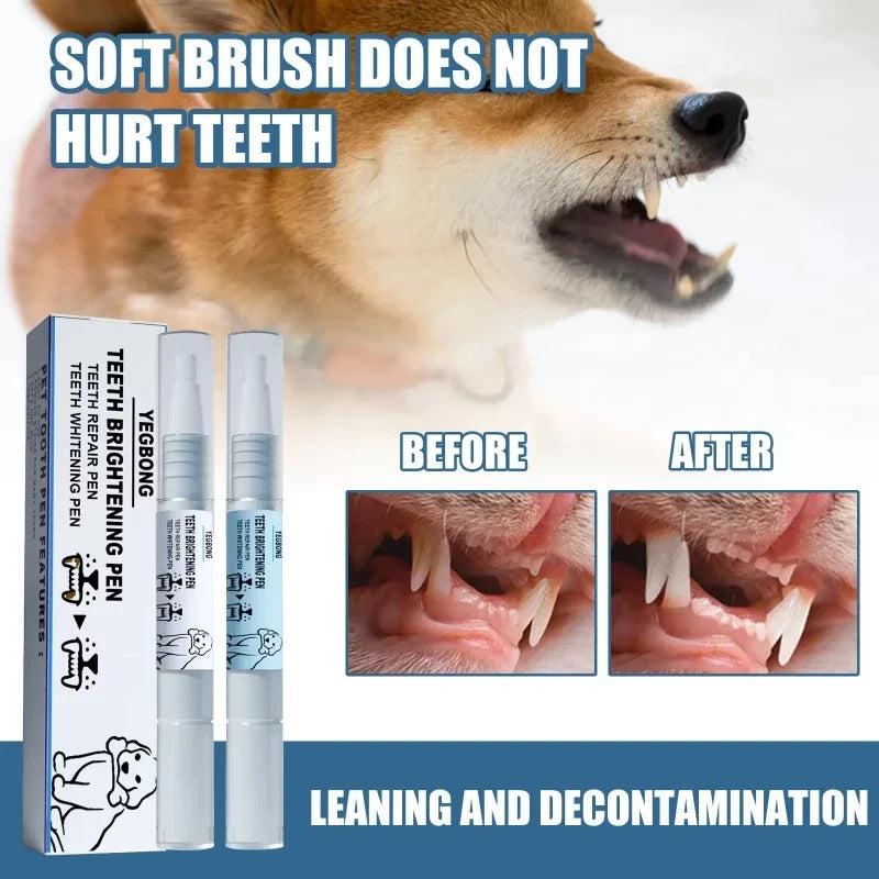 Pets Teeth Cleaning Tools Pet Beauty Toothbrush Clean Kit Tartar Remover Teeth Stones Scraper Dogs Tooth Stains Cleaning Pen