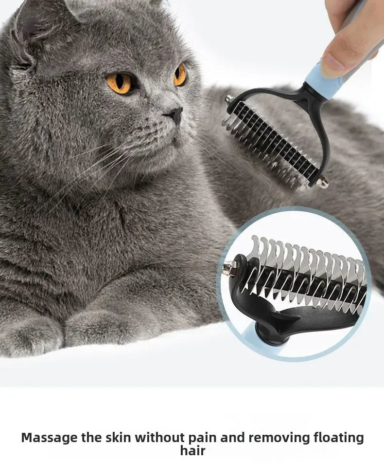 Pet Dogs Deshedding Grooming Brush Professional Dog Hair Remover Pet Fur Knot Cutter Puppy Cat Comb Brushes Shedding Supplies