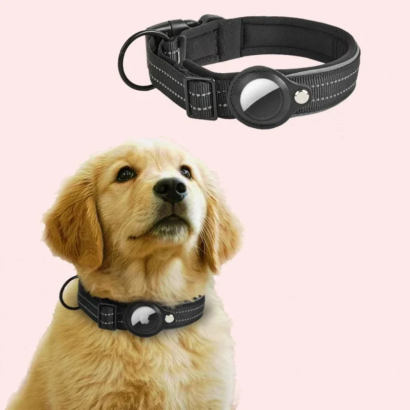 AirTag Reflective Dog Collar Padded