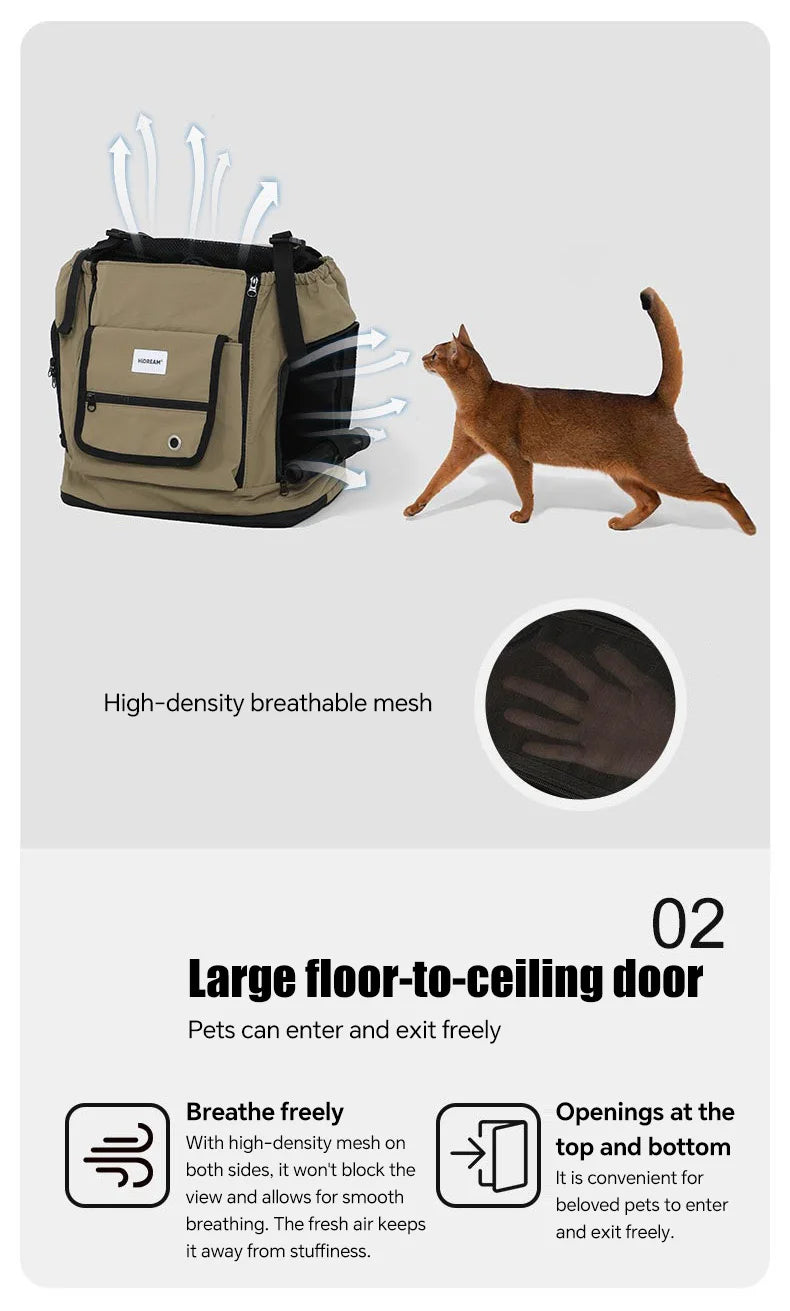 Pet Carrier Backpack for Cat Dog  Airline Approved Ventilated Breathable Front Back Travel Hiking Outdoor Bag Small Puppy Kitten
