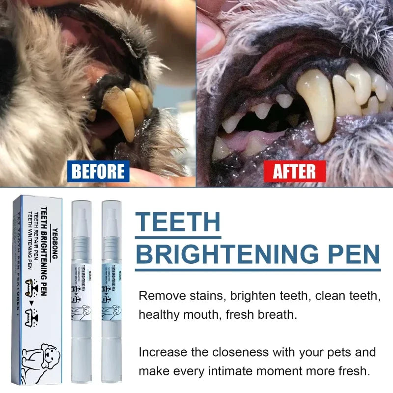 Pets Teeth Cleaning Tools Pet Beauty Toothbrush Clean Kit Tartar Remover Teeth Stones Scraper Dogs Tooth Stains Cleaning Pen