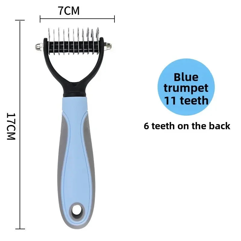 Pet Dogs Deshedding Grooming Brush Professional Dog Hair Remover Pet Fur Knot Cutter Puppy Cat Comb Brushes Shedding Supplies