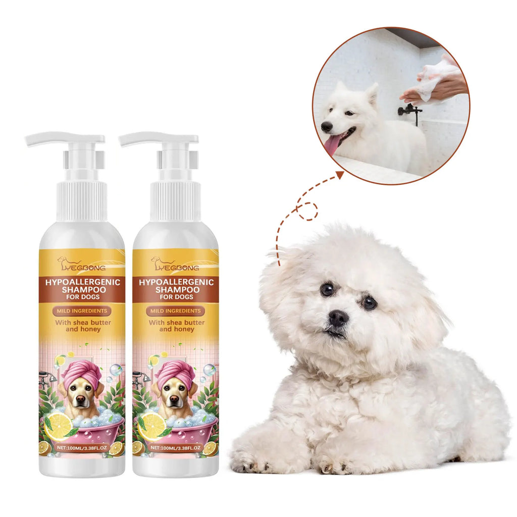 Dogs & Cats Shampoo Fragrance Bath Wash Hair Softening Itchy Skin Relief. Removes Mites & Dirts. Natural Moisturizing Pet Shower Gel