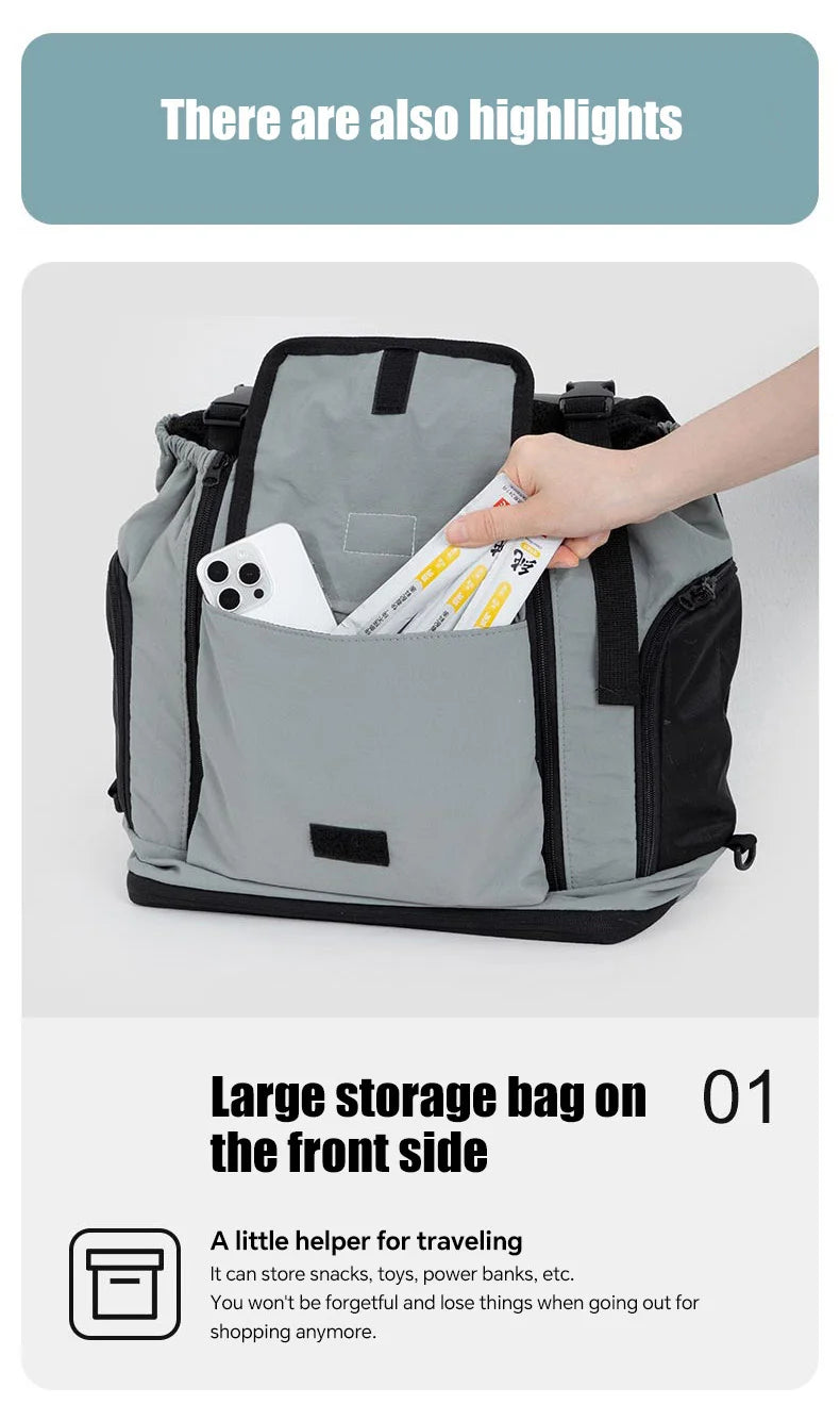 Pet Carrier Backpack for Cat Dog  Airline Approved Ventilated Breathable Front Back Travel Hiking Outdoor Bag Small Puppy Kitten