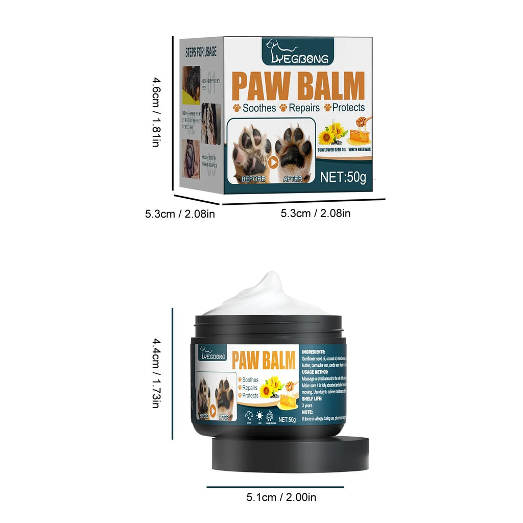 Pet Paw Balm. Repair Dry Paw Cracking Skin