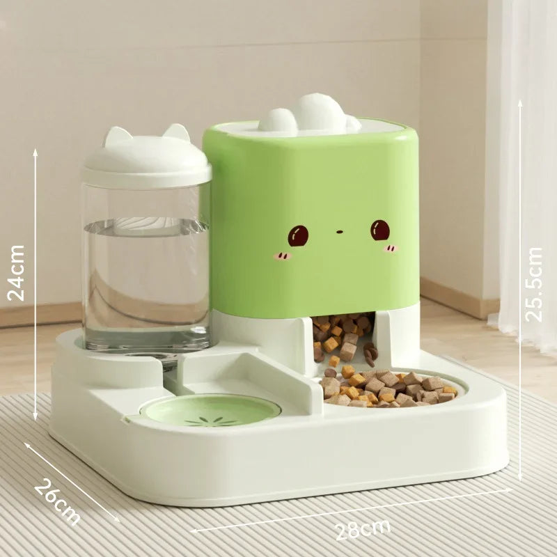 Cat Automatic Feeder Cute Smiling Feeding and Water Dispenser New Pet Supplies Suitable for Both Cats and Dogs