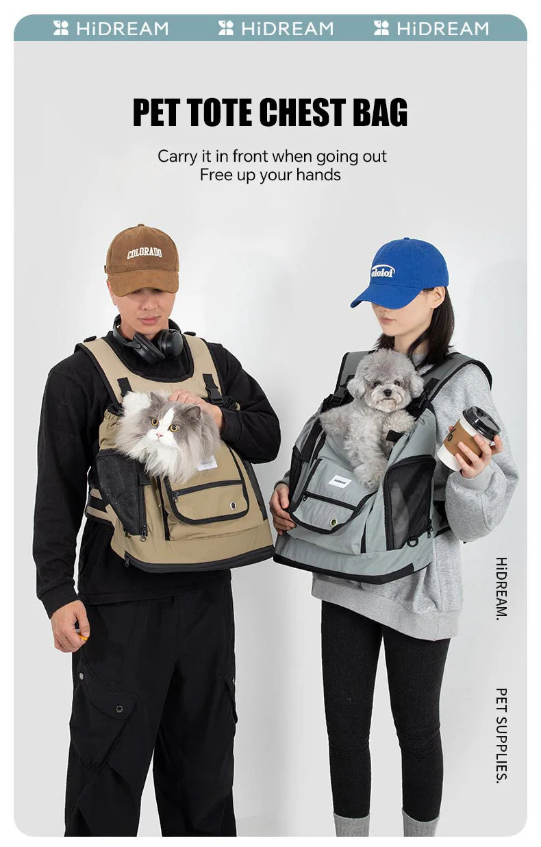 Pet Carrier Backpack for Cat Dog  Airline Approved Ventilated Breathable Front Back Travel Hiking Outdoor Bag Small Puppy Kitten