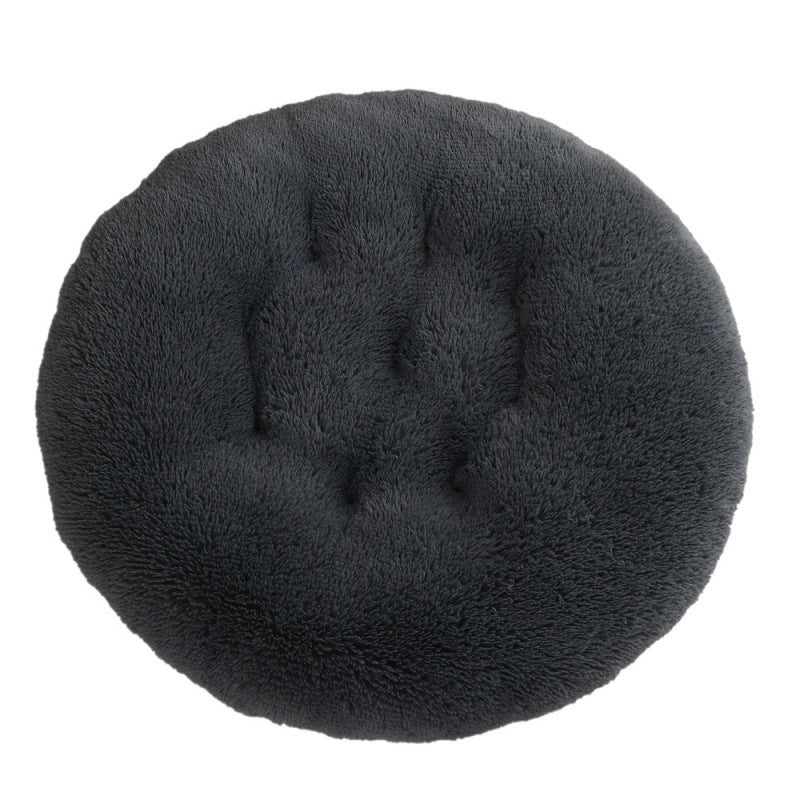 Round Pet Mat Dog Bed Plush Warm Sleep Dog Bed Cathouse Doghouse