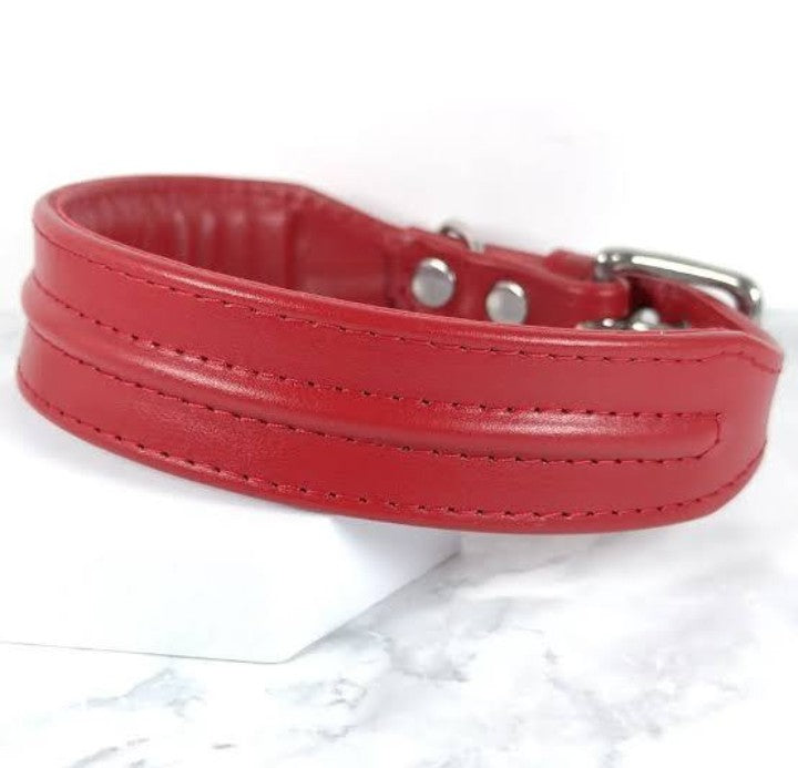 Wide Leather Dog Collar